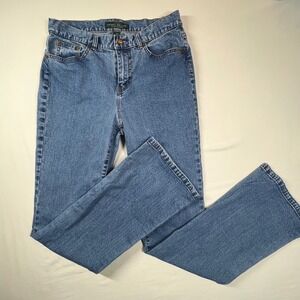 Lauren Jeans Co. Flare Leg Denim Jeans Light‎ Wash Classic Size 4